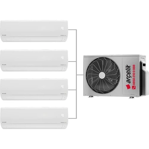 Arçelik Multi Sistem Duvar Tipi 4+1 İnverter 9+9+9+9 24000Btu Klima ZM24104-9999