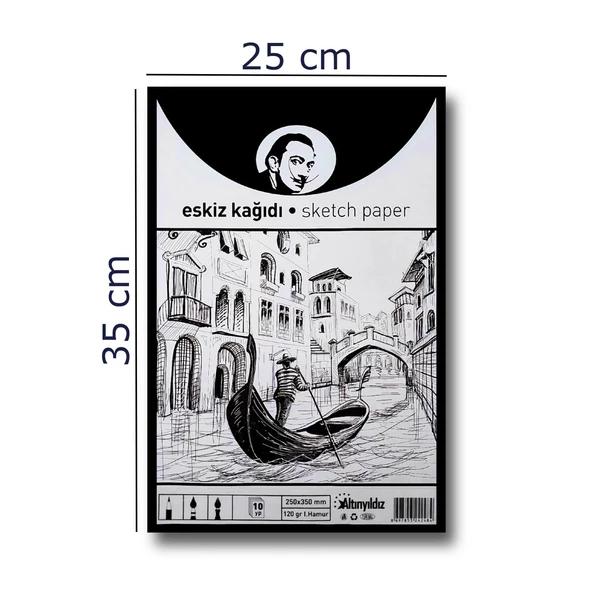 25x35 Cm Eskiz Kağıdı 120 Gr 10 lu Paket - 2