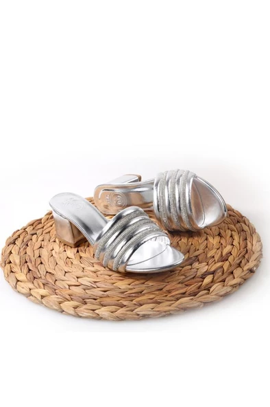 Papuçcity Nhr 02782 5 Cm Topuklu Kadın Abiye Terlik - 11