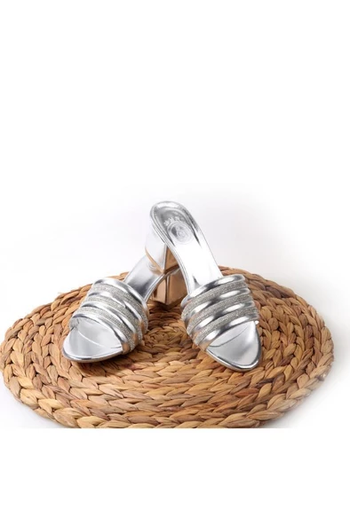 Papuçcity Nhr 02782 5 Cm Topuklu Kadın Abiye Terlik - 10