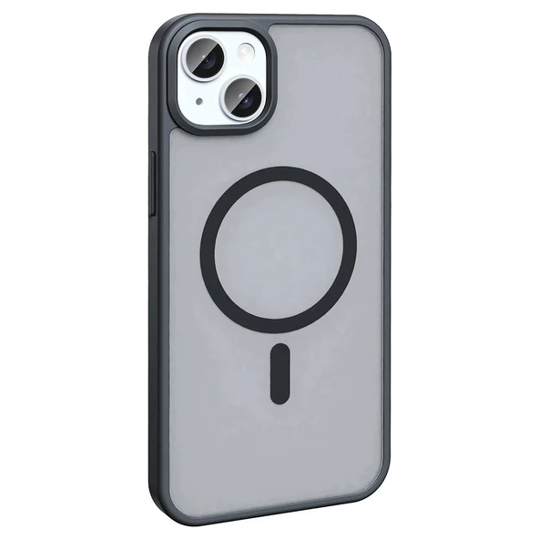 iPhone 13 Uyulu Uyumlu Kılıf Magsafe Şarj Özellikli Mat Arka Yüzey Sio Kapak - Resim 8