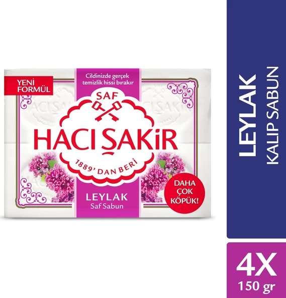 Hacı Şakir Leylak Kalıp Sabun 4 x 150 gr x 2 Adet - Resim 2