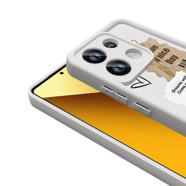 Xiaomi Redmi Note 13 4G Uyumlu Kılıf Kamera Korumalı Baskılı Arka Yüzey Klas Kapak - 6