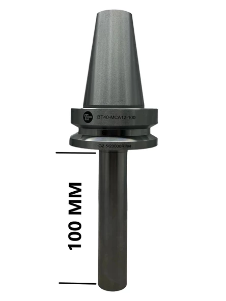 BT40 MCA12 - 100 BOY VİDALI TUTUCU M12X100 BOY VİDALI TUTUCU 20.000 devir balans alınmıştır