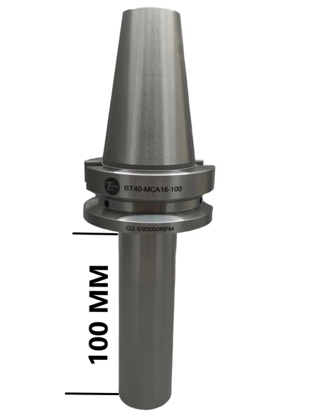 BT40 MCA16 - 100 BOY VİDALI TUTUCU M16X100 BOY VİDALI TUTUCU 20.000 devir balans alınmıştır