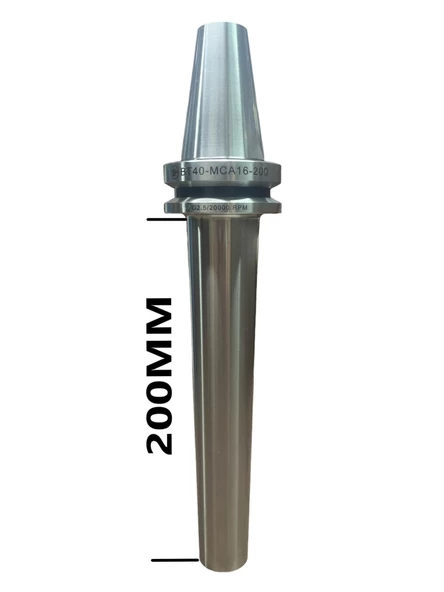BT40 MCA16 - 200 BOY VİDALI TUTUCU M16X200 BOY VİDALI TUTUCU 20.000 devir balans alınmıştır