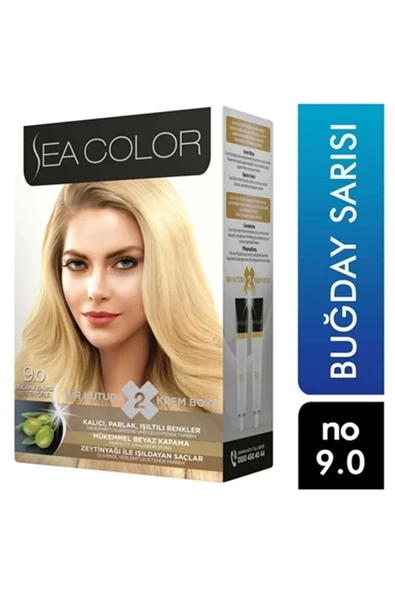 Sea Color Buğday Sarısı Saç Boyası 9/0