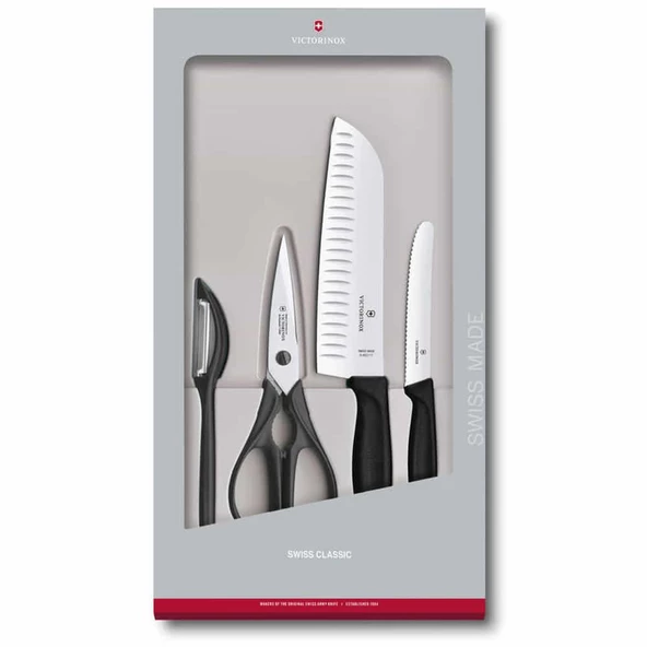 Victorinox VT 6.7133.4G Swıss Classıc Mutfak Set 4 Parça Kutuda Siyah