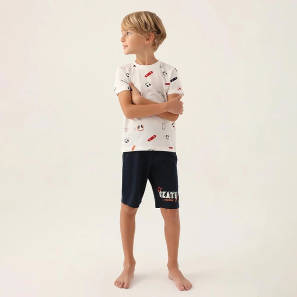Arnetta 2984C Erkek Çocuk Bermuda Pijama Takım - 3