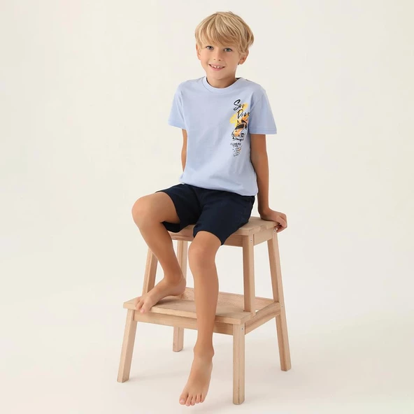 Arnetta 2989C Erkek Çocuk Bermuda Pijama Takım - 3
