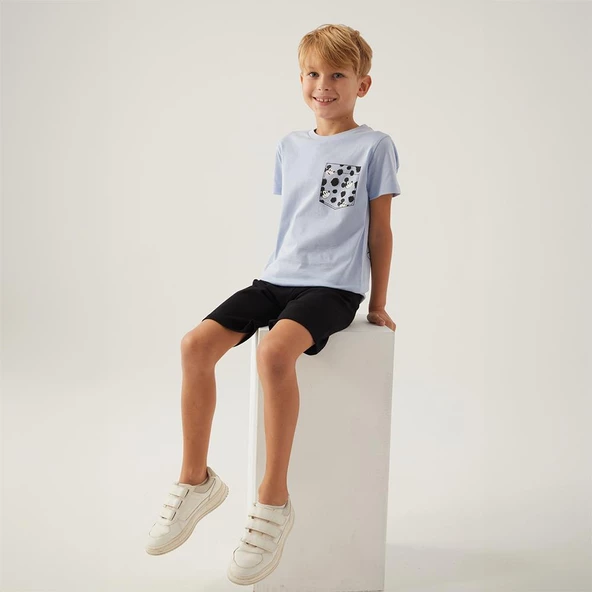 Mickey Mouse 4872C Erkek Çocuk Yazlık Bermuda Pijama Takım - 2