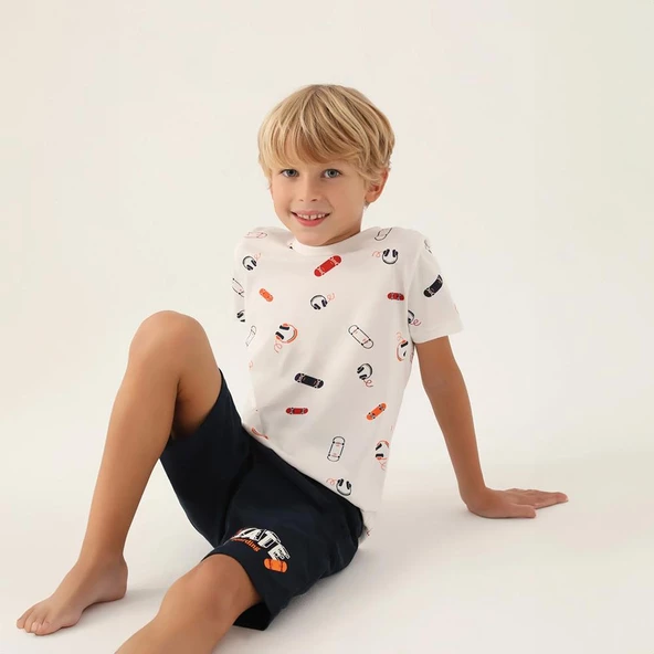 Arnetta 2984C Erkek Çocuk Bermuda Pijama Takım - 2