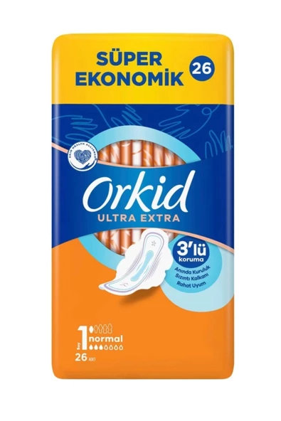 Orkid Ultra Ekstra Hijyenik Ped Normal Süper Ekonomik Paket 26 Ped