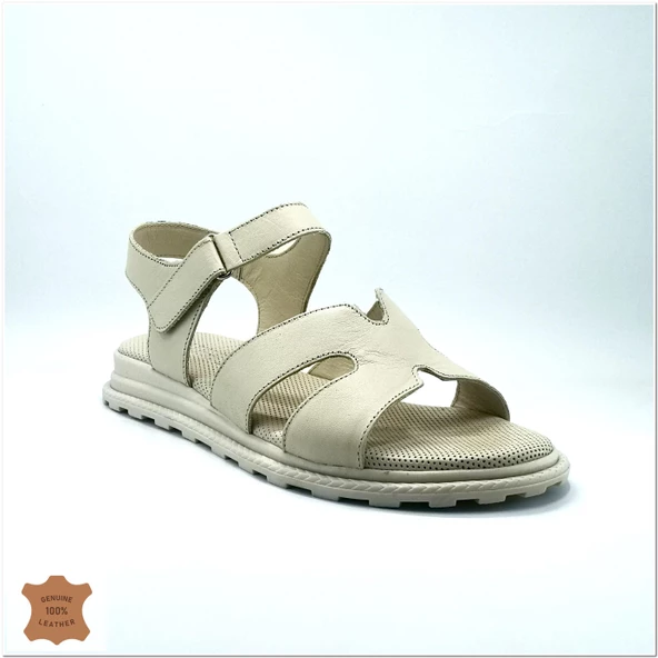 Janestt Kadın Hakiki Deri  Yumuşak Taban Sandalet 438-S-23 - 7
