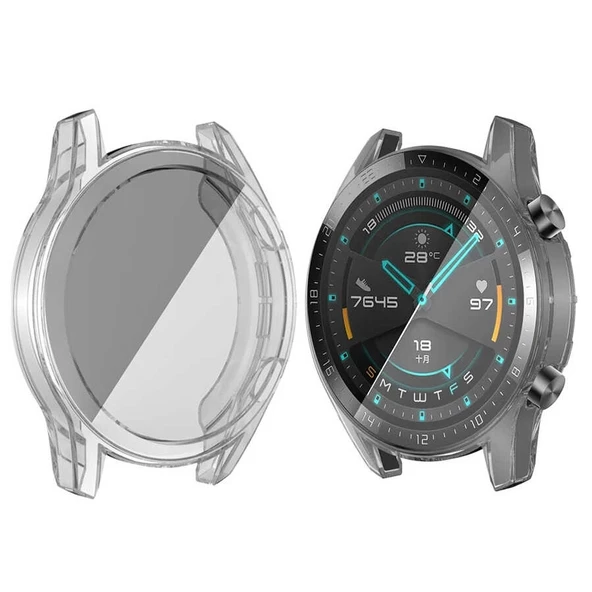 Huawei GT2 46mm Akıllı Saat Kordonu Uyumlu Watch Gard 02 Ekran Koruyucu