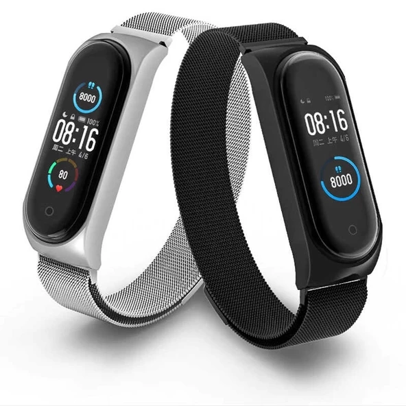 Xiaomi Mi Band 5 Uyumlu KRD-01 Metal Kordon