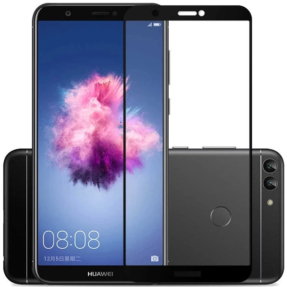 Huawei P Smart Kenarları Kırılmaya Dayanıklı Cam Ekran Koruyucu