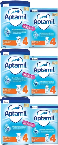 Nutrıcıa Aptamil 800GR+250GR:1050GR Devam Sütü No:4 (1 Yaş ve Üzeri) Avantaj Pk (3 Lü Set) ürün görseli