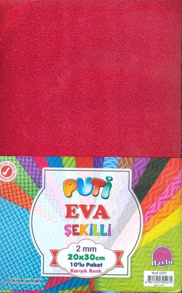 Puti Havlu Eva Şekilli A4 10Lu Karışık Renk 5275