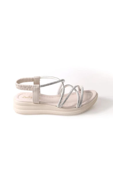 Papuçcity Sprs 02825 Kadın Günlük Taşlı Sandalet - 7