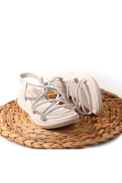 Papuçcity Sprs 02825 Kadın Günlük Taşlı Sandalet - 10