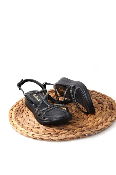 Papuçcity Sprs 02824 Kadın Günlük Taşlı Sandalet - 5