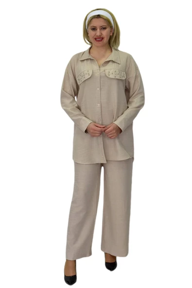 Kadın Ayrobin İkili Bluz Pantolon Takım BGL-ST03710 - Resim 3