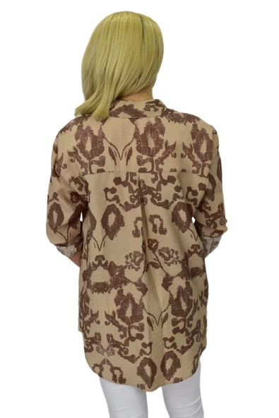 Kadın Leopar Desen Ayrobin Gömlek BGL-ST03700 - Resim 10