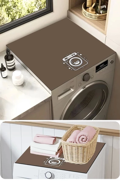 Valerine Life Çamaşır Kurutma Makinesi Örtüsü Matı Kaymaz Sıvı Geçirmez Koruyucu Yıkanır Ped 60x60cm