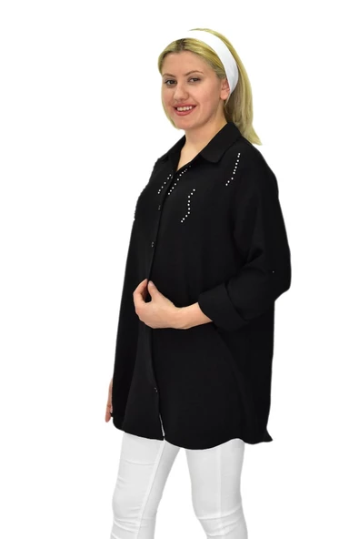 Kadın Taşlı Ayrobin Gömlek BGL-ST03701 - 4