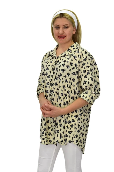 Kadın Çiçekli Bluz BGL-ST03712 - Resim 3