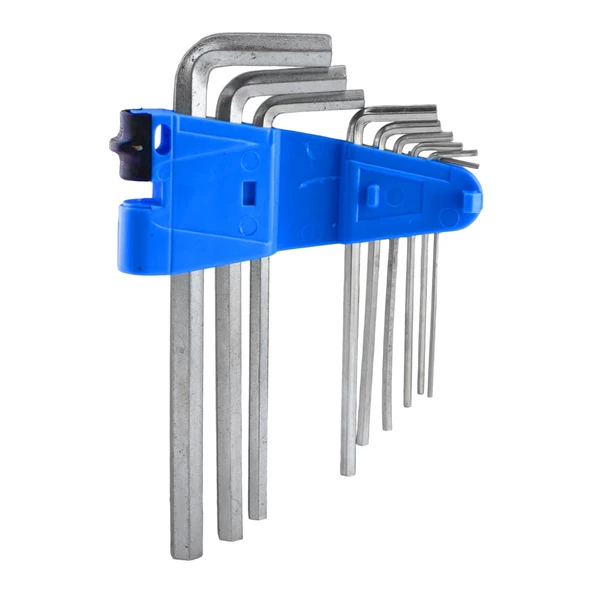 Allen Alyan Krom Anahtar Uzun 9'lu Set Altıgen Vida Sıkma Sökme Metal 1.5 2 2.5 3 4 5 6 8 10 mm - 4