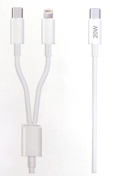 Yeni Nesil USB-C to Lightning USB-C Hızlı Şarj ve Data Kablosu 5.0A Hızlı Kablo 1 metre 20W