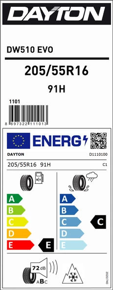 DAYTON 205/55 R16 91H DW510E KIŞ LASTİĞİ (ÜRETİM YILI: 2024) - 2