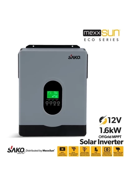 Sako E-sun 1.6 Kw 12 V Mppt Tam Sinüs Akıllı İnverter - Resim 8