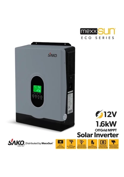 Sako E-sun 1.6 Kw 12 V Mppt Tam Sinüs Akıllı İnverter - Resim 7