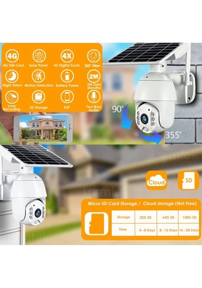 Inox 216 Ipc 2 Mp Ptz Solar Güneş Enerjili Kamera - 4