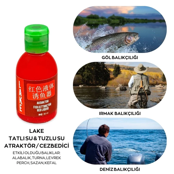 Lake Atraktör/Cezbedici Kırmızı Solucan Kanı Balık Yem Katkısı 50 ml - 2