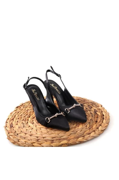 Papuçcity Sprs 02833 8,5 Cm Topuklu Kadın Arkası Açık Stiletto Ayakkabı - 4