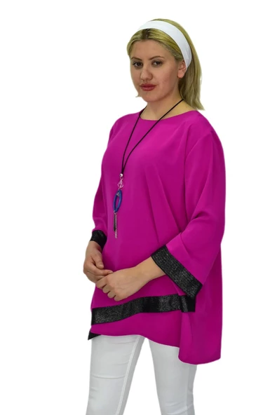 Kadın Fuşya Pembe Bluz BGL-ST03716 - 3