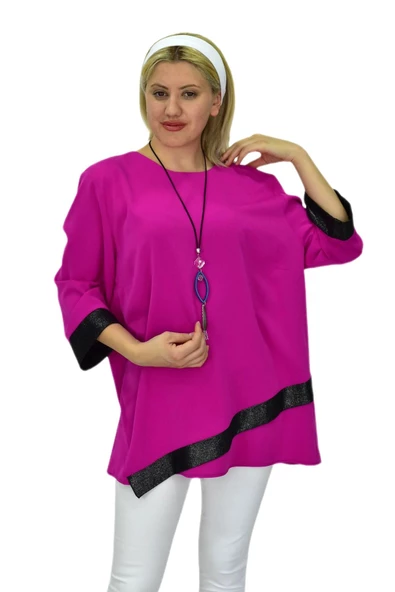 Kadın Fuşya Pembe Bluz BGL-ST03716 - 2