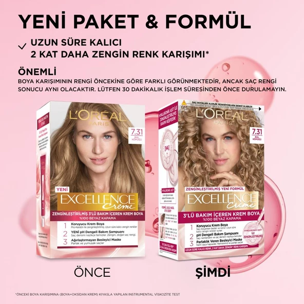 L’Oréal Paris Excellence Creme 7.31 Bal Köpüğü Saç Boyası - 3