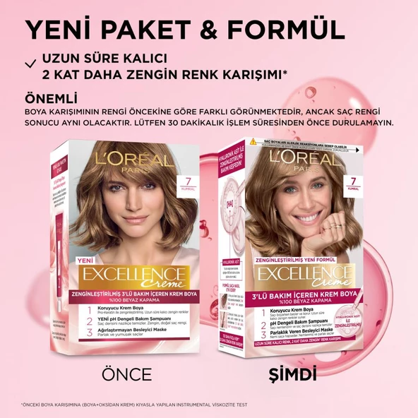 L’oréal Paris Excellence Creme 7 Kumral Saç Boyası - 3