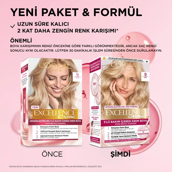 L’Oréal Paris Excellence Creme 9 Sarı Saç Boyası - 3