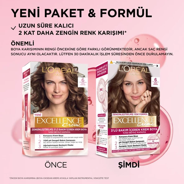L’Oréal Paris Excellence Creme 6 Açık Kahve Saç Boyası - 3