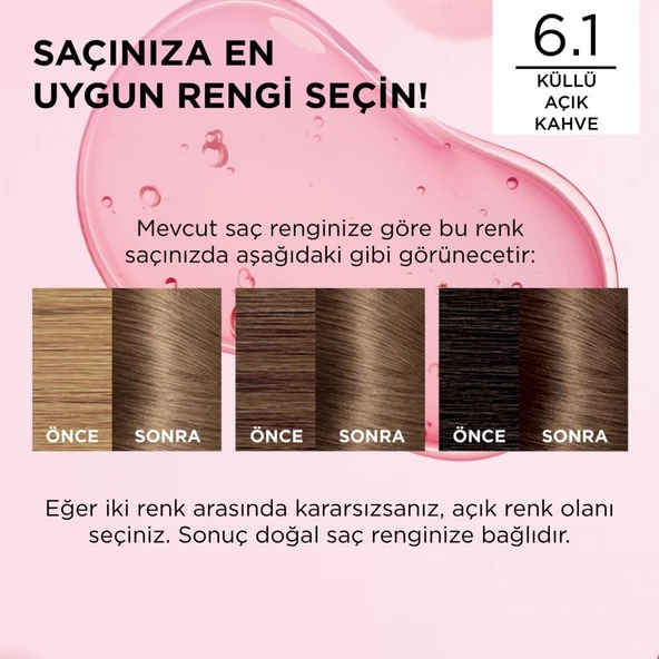 L’Oréal Paris Excellence Creme 6.1 Küllü Açık Kahve Saç Boyası - 7