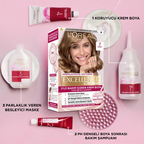 L’Oréal Paris Excellence Creme 7.31 Bal Köpüğü Saç Boyası - 5