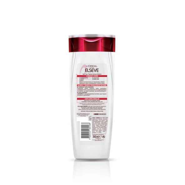 L'Oréal Paris Elseve Komple Onarıcı 5 Yapılandırıcı Bakım Şampuanı 360 ml - 7
