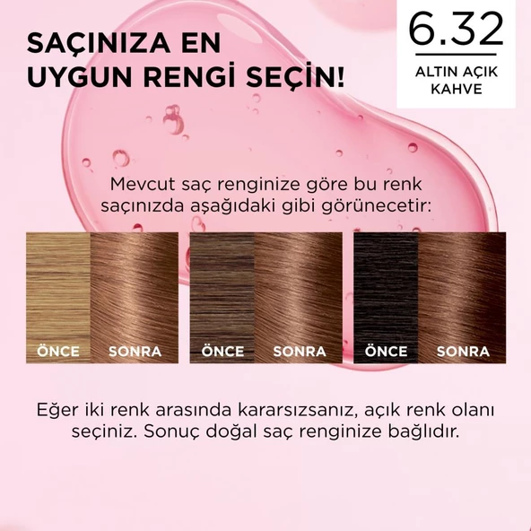 L’oréal Paris Excellence Creme 6.32 Altın Açık Kahve Saç Boyası - 7
