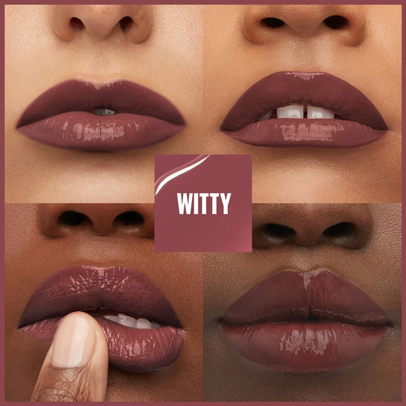 Maybelline New York Super Stay Vinyl Ink Uzun Süre Kalıcı Likit Parlak Ruj 40 Witty - 2